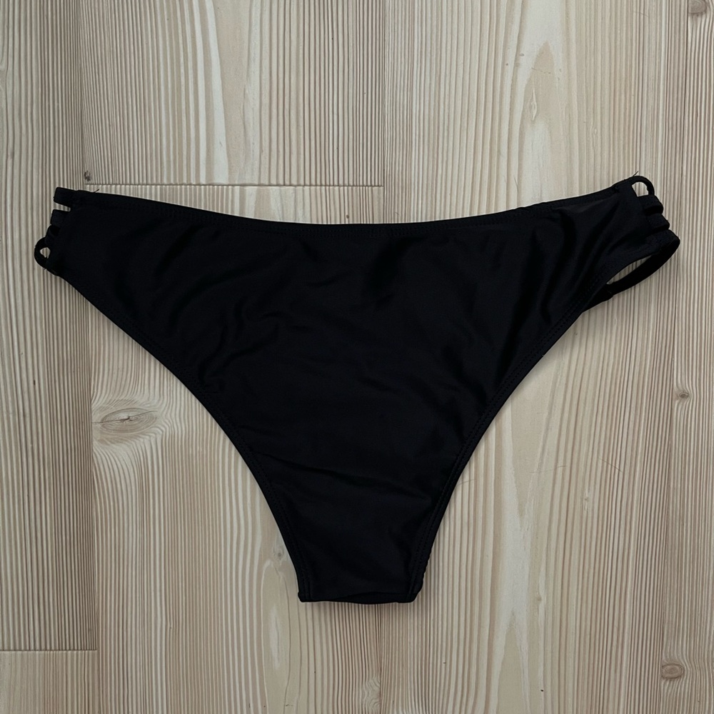 Black Women's Swim Cheeky Bikini Bottom NEW NWOT